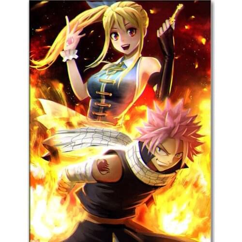 Diy 5D Diamond Home Decoration Art Embroidery Painting Fairy Tail Anime Picture Cross Stitch Full Diamond Gift Wall Sticker