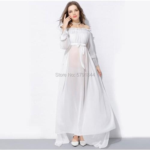 Pregnant women photo clothing for pregnant women Long Maternity Photography Props White Chiffon Maxi Gown