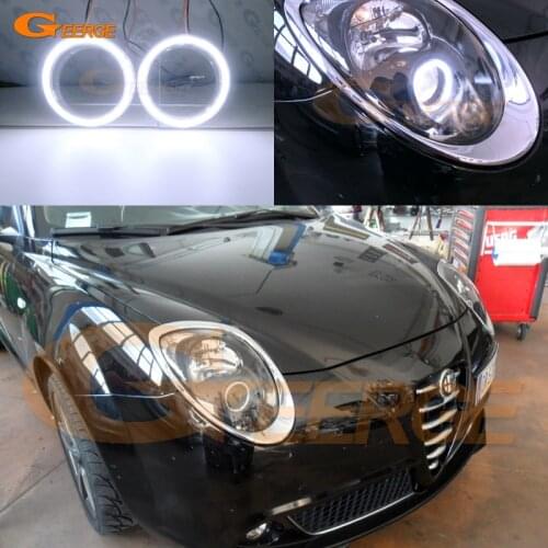 Excellent Ultra bright COB led angel eyes halo rings Day Light For Alfa Romeo Mito 2008 2009 2010 2012 2013 2014 2015