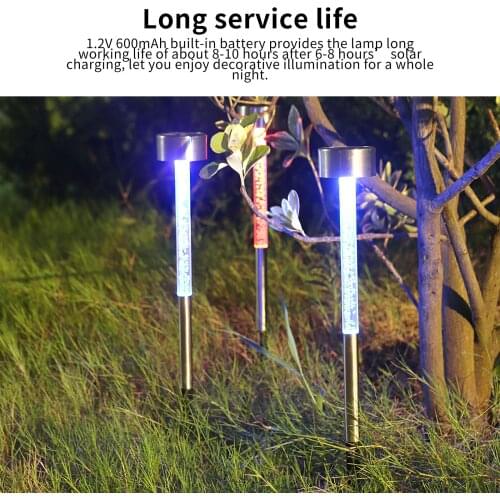 600mAh Solar Garden Light Outdoor Solar Power Lantern Waterpoof Landscape Decoration Lighting For Pathway Yard Lawn Sun Lamp