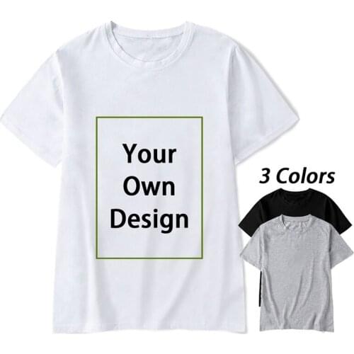 Your Own Design Brand Logo Picture Custom Men Women DIY T shirt Short Sleeve Casual T-shirt Tops Tee DIY Gift Couple Clothes