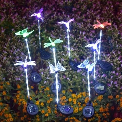 Garland Solar Powered Solar Lights for Garden Decoration LED Solar Lamp Waterproof Solar Hummingbird Butterfly Plug Light