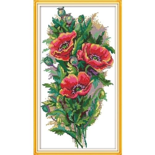 Hh TOP H776 A bunch of flowers cross stitch kit aida 14ct 11ct count print canvas stitches embroidery DIY handmade