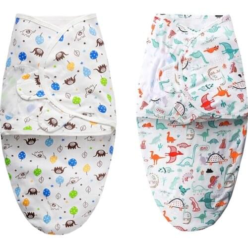 2020 New Babies Sleeping Bags Newborn Baby Cocoon Swaddle Wrap Envelope 100% Cotton Baby Blanket Swaddling Wrap Sleepsack