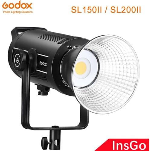 Godox SL150II SL200II Video Light 150W 200W Daylight lamp 5600K for Portrait Photography Interview Photography Lighting