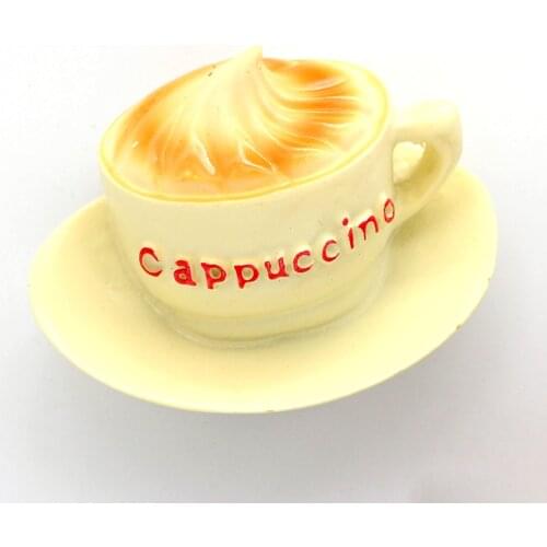 Fridge magnets 3d cappuccino coffee cup simulated magnetic refrigerator Collect cute Creative gift item Home kitchen decoration