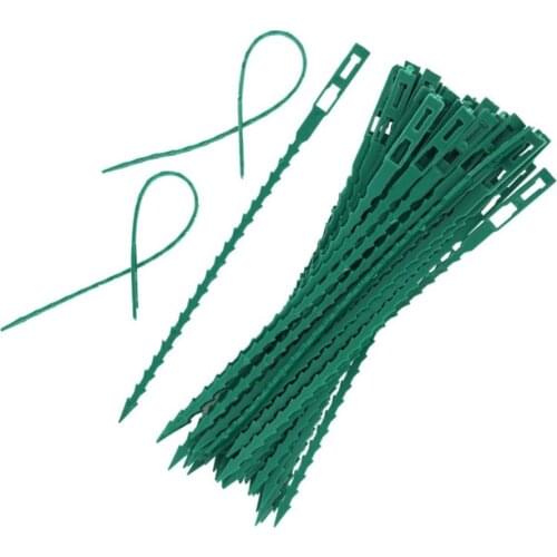 30/50Pcs Reusable Garden Cable Ties Plant Support Shrubs Fastener Tree Locking Nylon Adjustable Plastic Cable Ties Tools