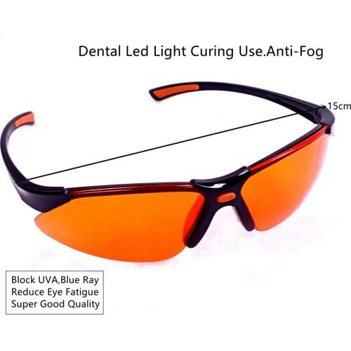 2pcs/Lot Dental Lab Orange Goggles Block LED UV Blue Lights Curing Glasses Protect Patient Eye