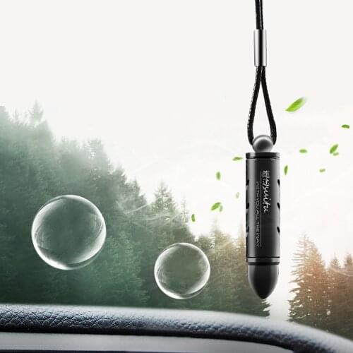 Car Freshener Hanging Pendant Alloy Bullet Solid Perfume Balm Air Purifier Automobiles Rearview Mirror Suspension Air Cleaner