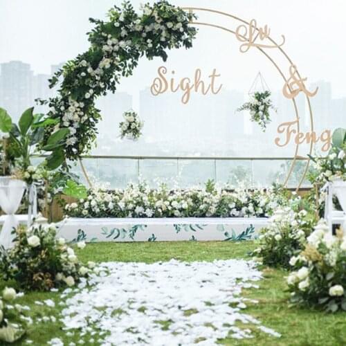 Outdoor Wedding arch wedding backdrop double arch flower stand party decoration stage background circle arch door