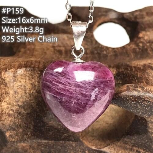 Necklace Pendant Natural Ruby Zoisite Tumbled Jewelry For Women Men 925 Silver Chain Healing Beads Crystal Stone Gemstone AAAAA