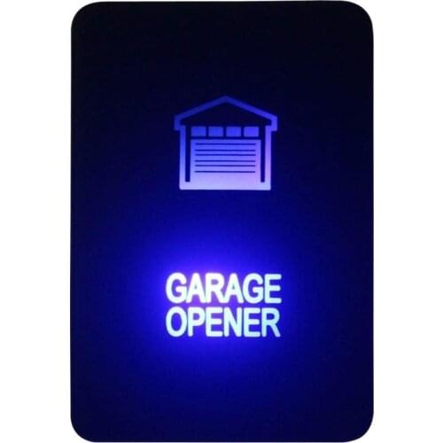 Switch 12V 3Amp Blue LED Garage Opener Momentory on-Off Push Button Switch for Toyota 2015 Hilux Prado 150 200 Rav4