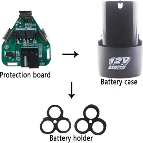 BMS 3S 12V 10A Electrical Tools 18650 Li-ion Battery Protection Board BMS Circuit Holder 3 Cell Packs For Hand Lithium Drill PCB
