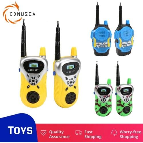 2 PCS 50M Toy Walkie Talkies Mini Portable Kids Electronic Spy Handheld Two-Way Radio Children Outdoor Interphone Toy For Kids