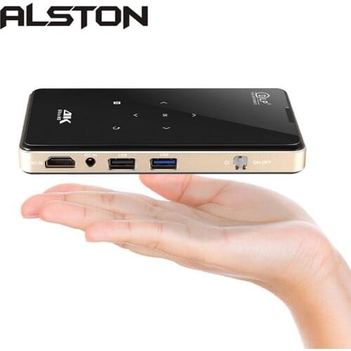 ALSTON P09 Mini Portable DLP Android Projector Home Cinema HDMI-compatible Support 4K Decoding WiFi Bluetooth Miracast Airplay