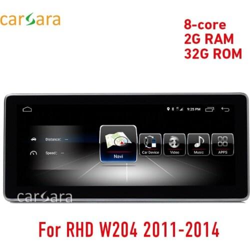 Right hand drive W204 facelift Android radio 2G RAM 32G ROM 10.25 display GPS Navigation radio multimedia player