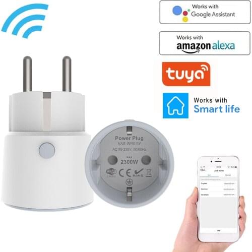 WiFi Smart Plug 10/16A Mini EU Standard Wireless Smart Socket Smart Life/Tuya App Remote Control Work with Alexa Google Home