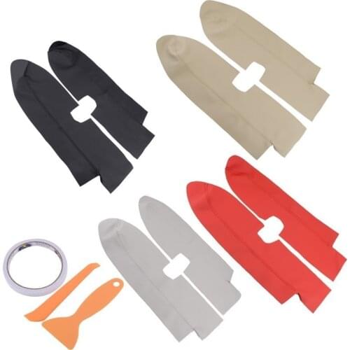 SPEEDWOW Car Microfiber Leather Front Door Panels Armrest Cover Protection Cover Trim For Honda For CRV 2007-2012 With Tools