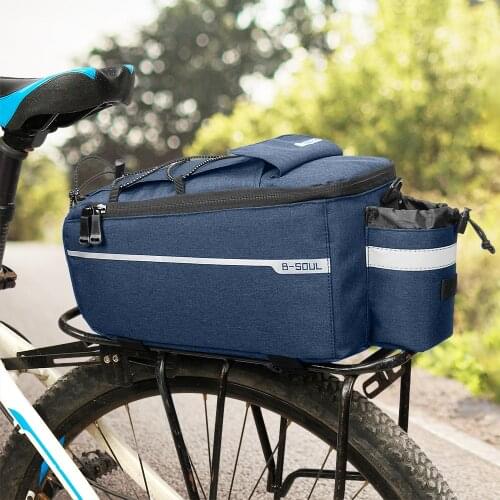 Insulated Trunk Cooler Bag Cycling Bicycle Rear Rack Storage Luggage Bag Reflective MTB Bike Pannier Bag Shoulder Bag