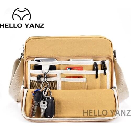 New Style Messenger Bag Fashion All Match Casual Commuter Oblique Canvas Multifunctional Bag 10 Inch