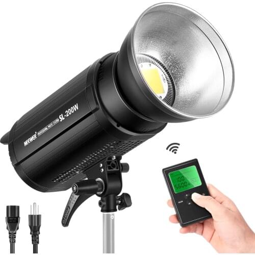 Neewer 200Ws Dimmable LED Video Light,5600K Daylight Balanced Video Light,21000LM Continuous Lamp with Bowens Mount for YouTube