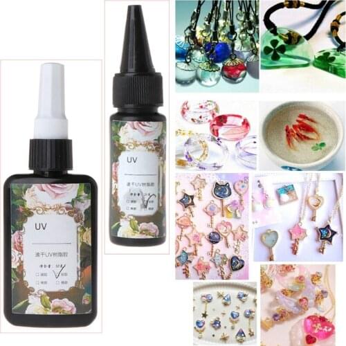 UV Resin Epoxy DIY Jewelry Making Transparent Soft Quick Solidify Crafts 25/50ml