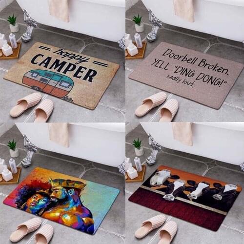 Entrance Doormat Anime Printed Carpet Bathroom Indoor Floor Rugs Absorbent Mat Anti-slip Kitchen Rug For Home Decoration 40*60cm