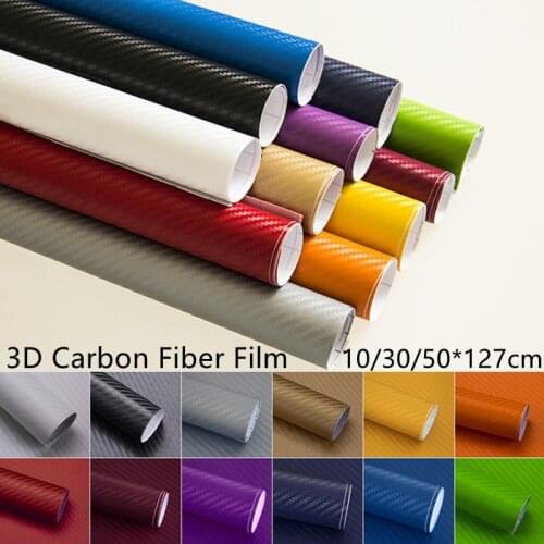 3D Carbon Fiber Vinyl Film Car Sticker Waterproof Car Styling Wrap Auto Vehicle Detailing Accessories Motorcycle Car Wrap