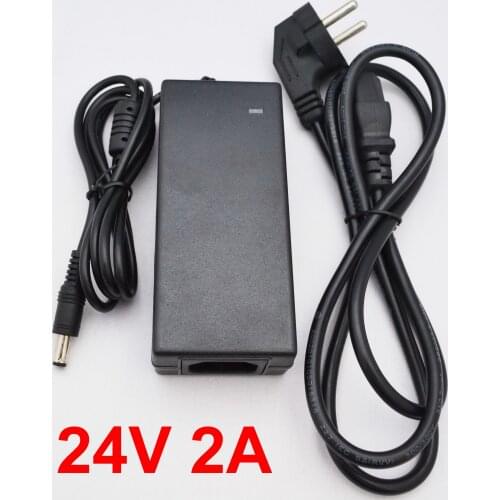 1PCS High quality 24V 2A AC / DC Adapter For Logitech Racing Wheel G27 G25 G940 APD DA-42H24 ADP-18L Power Supply +AC Cable
