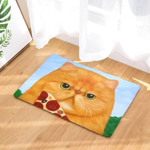 Zeegle Creative Cat Printed Kitchen Mats For Floor Non-slip Bathroom Rug Bath Mats Home Decor Door Mat Children Bedroom Carpet