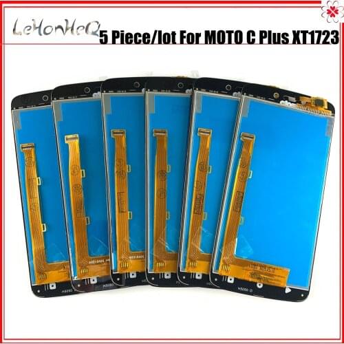 5 Piece/lot AMOLED LCD Display For Motorola Moto C Plus XT1723 LCD Display Touch Screen Digitizer Assembly For MOTO C Plus LCD
