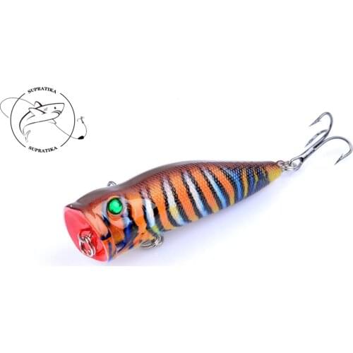 1Pcs 7.5cm/10.4g 3D Painting Crankbait Popper Lures Fishing Baits Floating Artificial Hard Isca Tackle Wobblers For Sea Fishing