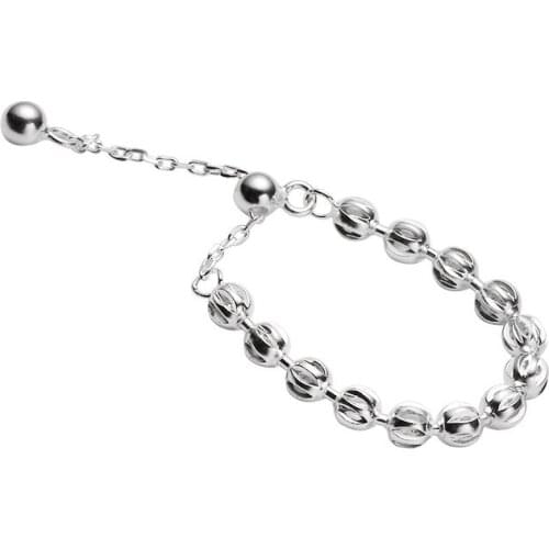 100% 925 Sterling Silver Rings For Women Sparkling Pull Chain Ball Car Flower Creative Fine Jewelry Ring Student Female Gift
