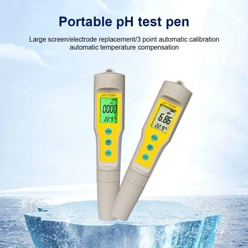2 In 1Professional PH Meter Portable Pen Type Water Quality Tester for Aquarium Acidimeter Water PH Acidity Meter PH-03