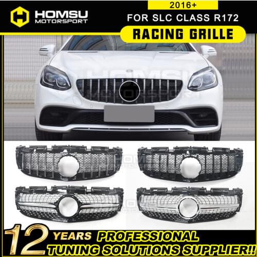GT Style grill for SLC R172 GT Grille for SLC Class Diamond Grille AM G grill SLC260 SLC300 2016-2019