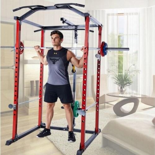 2021 new multifunctional frame squat gantry home gym high pull multifunctional squat equipment barbell bed