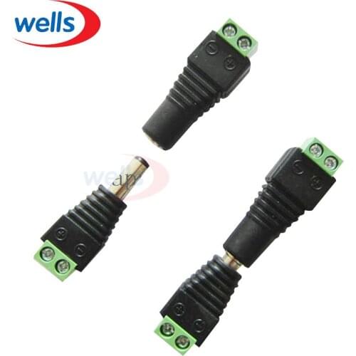 5 pairs DC Connector Male Female 5.5x2.1mm For LED Strip Light CCTV Camera Jack Adapter Connector Power Plug Adapter Plug Socket