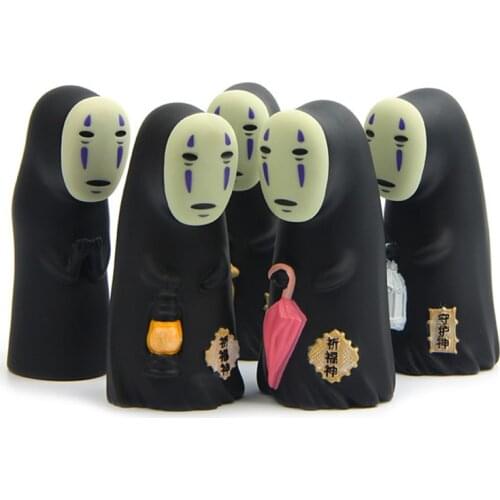 9CM Studio Ghibli Spirited Away No Face Ghost Man Action Figure Miyazaki Hayao Anime Kaonashi Model Decoration Doll Kids Toys
