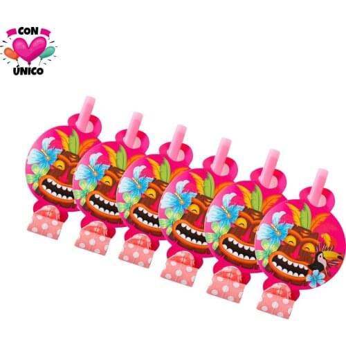 CONUNICO Birthday Tropical Party Photobooth Props Party Supplies Invitation Garland Blowout Paper Hawaii Aloha Summer HI3520