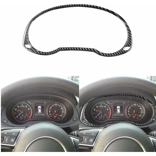 Carbon Fiber Dashboard Odometer Frame Decoration Cover Trim For Audi Q3 2013-18