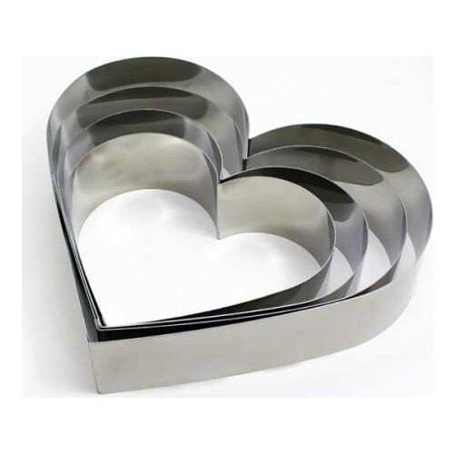 Narkalıp Heart Circle Cake Cake Mould 4'lü Set