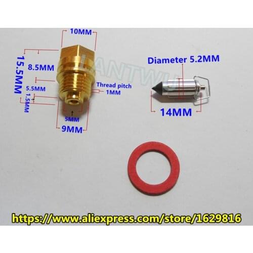 HMHonda VLX 400/600 Steed 400/600 VT250 BROS400 V-shaped cylinder motorcycle Keihin carburetor needle valves and Needle base kit