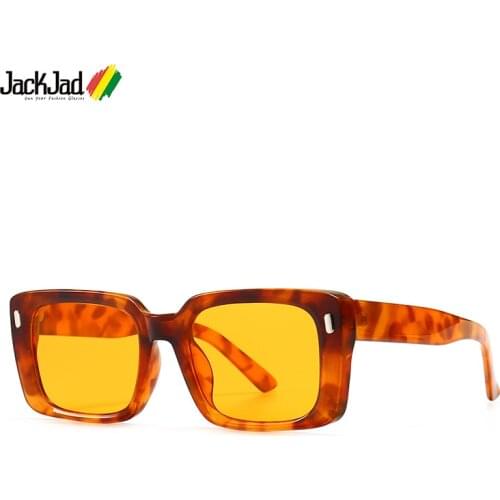 JackJad 2021 Fashion Modern Cool Square Style Vintage Sunglasses Women ins Popular Tint Sun Glasses UV400 Oculos De Sol 86389