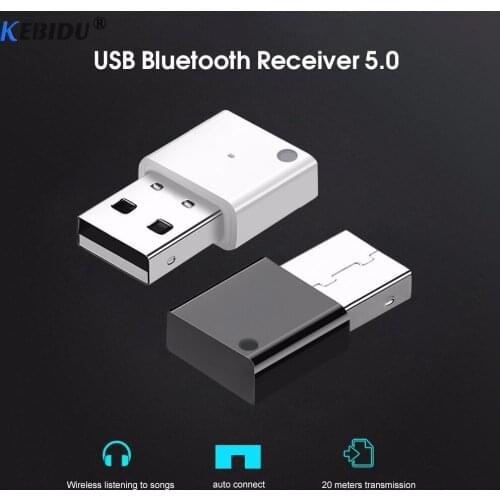 Kebidu Mini Wireless USB Bluetooth 5.0 Adapter For Car Radio Subwoofer Amplifier Multimedia Audio Adapter Bluetooth Receiver