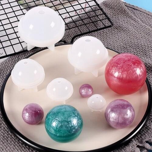Sphere Round Silicone Mold for Resin Epoxy Jewelry Making Tools Candle Wax Homemade Soap Bath Bomb DIY Supplies