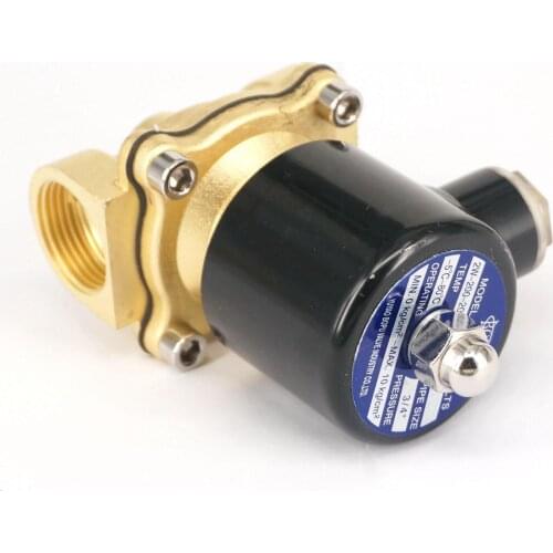 3/4" BSP N/C 12-380V 2 Port Brass Electric Solenoid Valve Water Air Fuels 2W-200-20