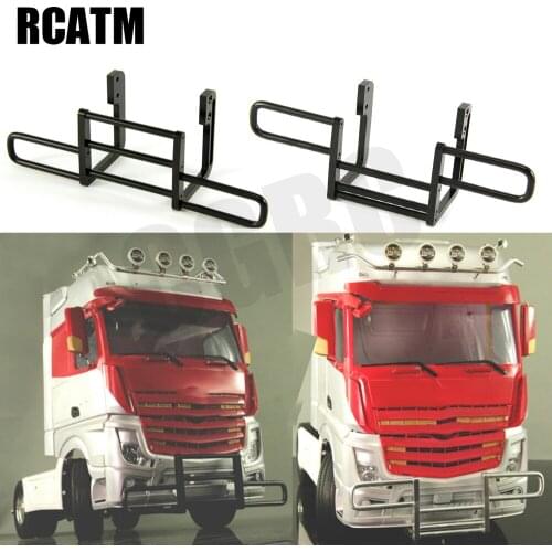 Metal Front Bumper Anti-collision Guardrail For 1/14 Tamiya RC Truck Scania Actros R620 470 1851 1850