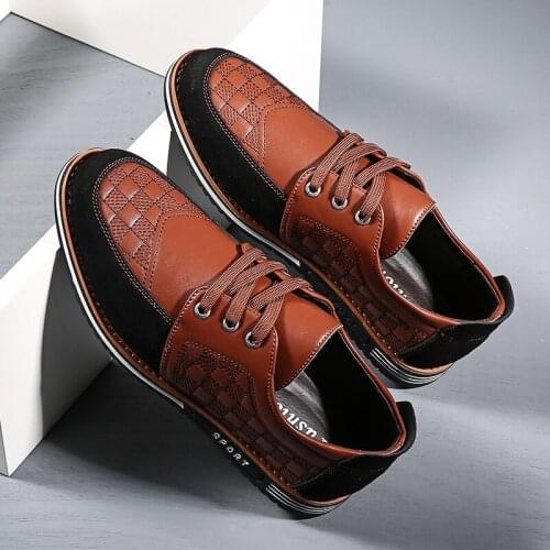 Split Leather Mens Walking Shoes Male Office Business Flat Loafers Man Outdoor Footwear Driving Car Shoes Sneakers Size 39-48
