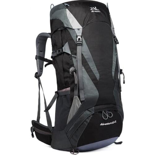 BOWTAC New Mountaineering Bag Man Waterproof Breathable Comfortable Outdoor Backpack Hiking Camping Bag with Rain Cover Backpack