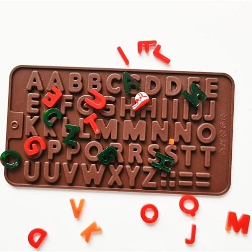 New Silicone Chocolate Mold Letter Baking Tools Non-Stick Cake Mould Jelly Candy 3D DIY Handmade Molds Kitchen Accessories